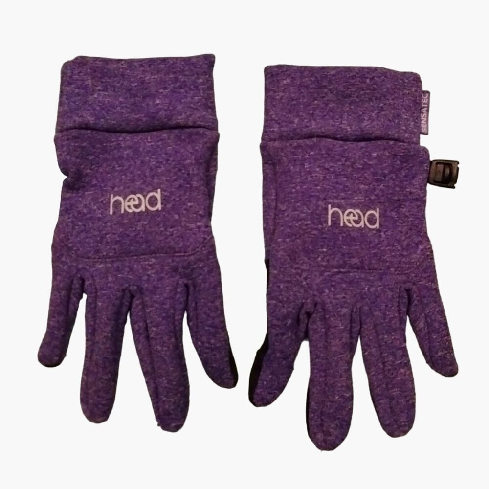 Head Childs Purple Gloves Clip Sensatec Touchscreen Kids L Large
